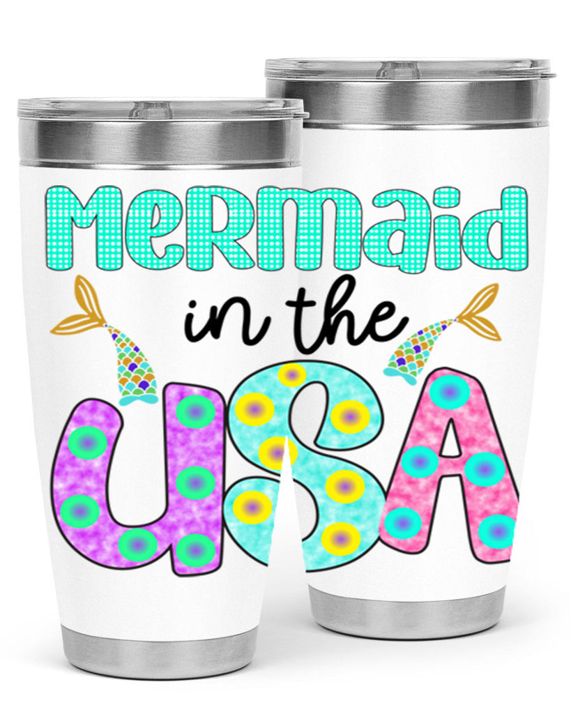 Mermaid In The Usa 421#- mermaid- Tumbler