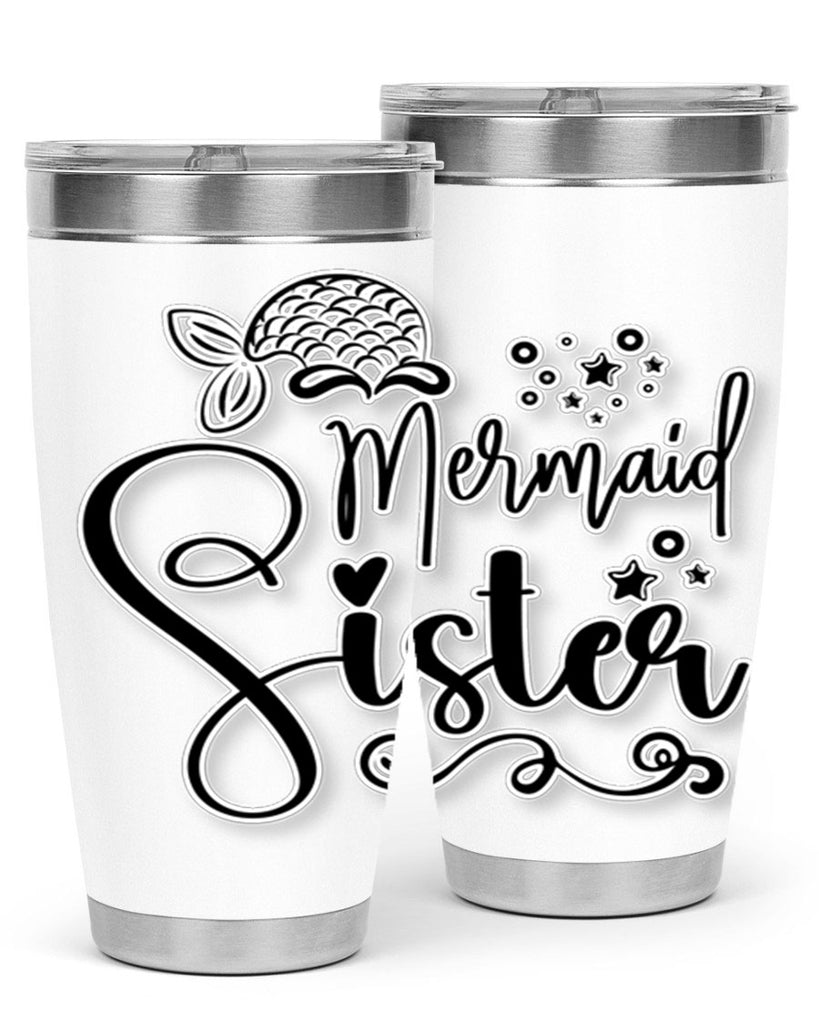 Mermaid Sister 441#- mermaid- Tumbler