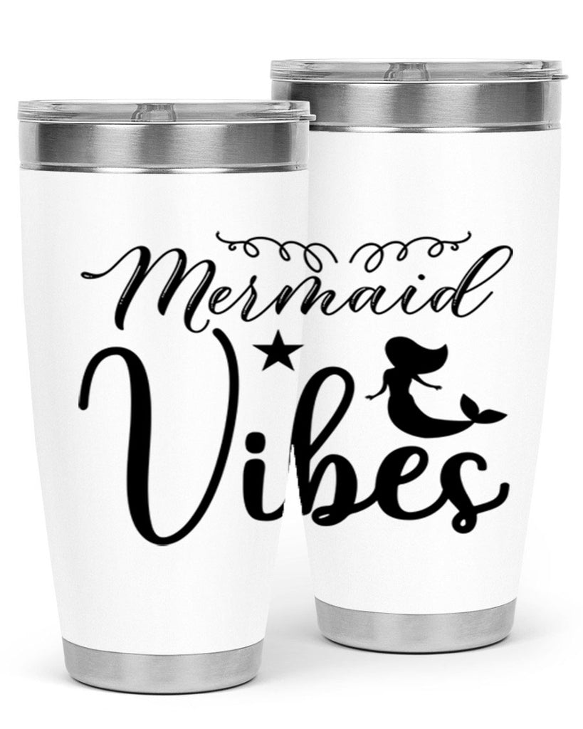 Mermaid vibes 455#- mermaid- Tumbler