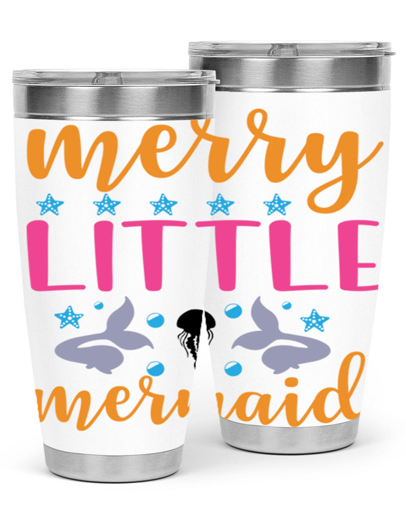 Merry Little Mermaid Design 503#- mermaid- Tumbler