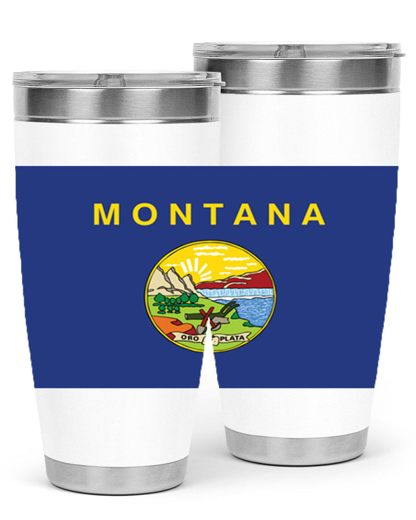 Montana 26#- Us Flags- Tumbler