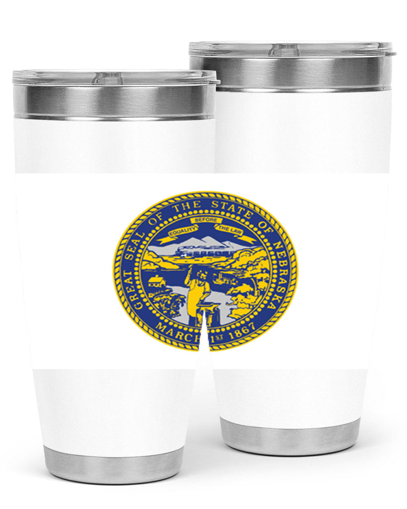 Nebraska 25#- Us Flags- Tumbler