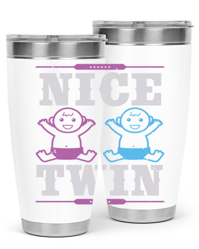 Nice Twin Style 26#- baby shower- tumbler