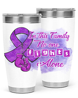 No One Figh Alone AlzheimerS Awareness 200#- alzheimers- Tumbler