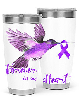 No One Figh Alone Ribbon Alzheimer 201#- alzheimers- Tumbler