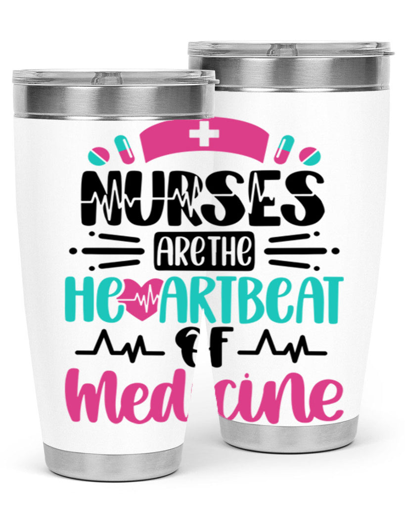 Nurses Are The Heartbeat Style Style 90#- nurse- tumbler