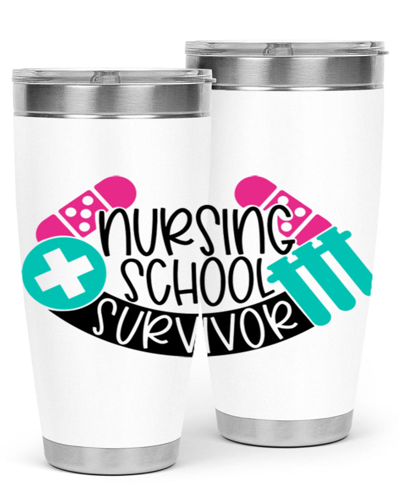 Nursing School Survivor Style Style 64#- nurse- tumbler
