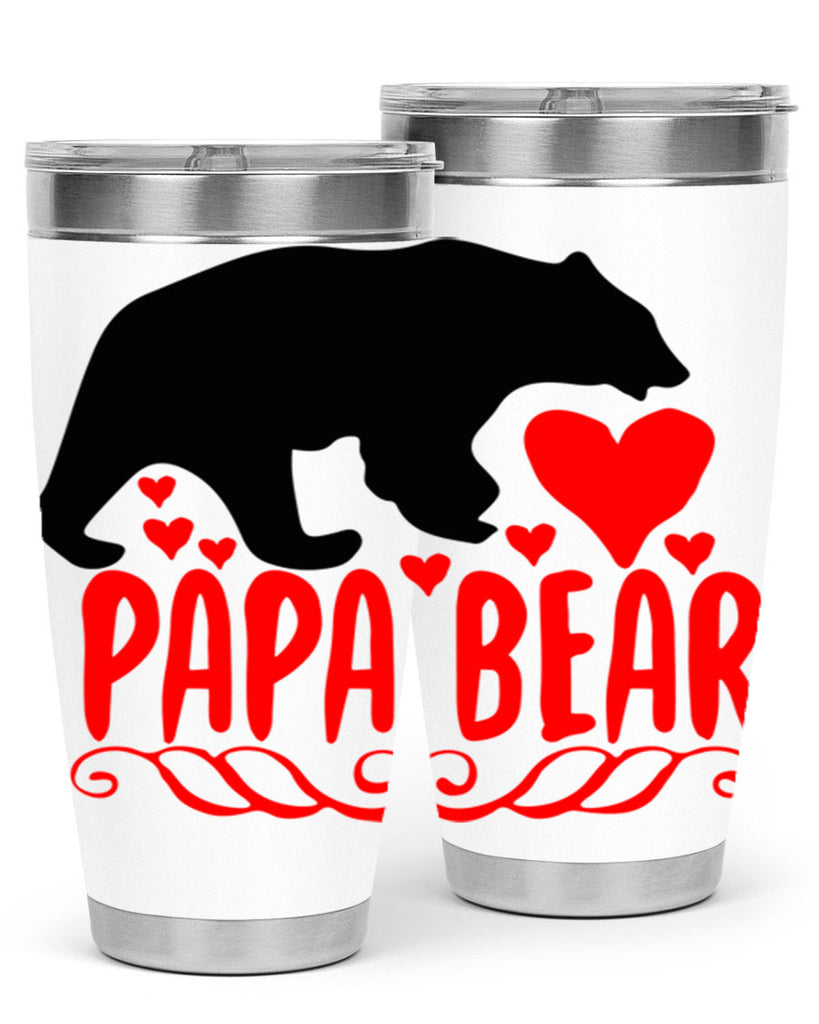 Papa bear 22#- grandpa - papa- Tumbler