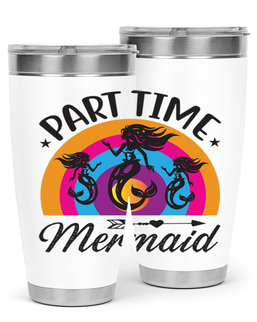 Part time mermaid 534#- mermaid- Tumbler