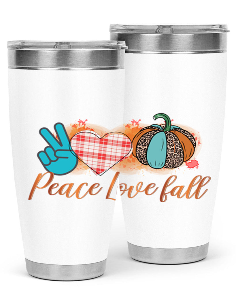 Peace Love Fall 466#- fall- Tumbler