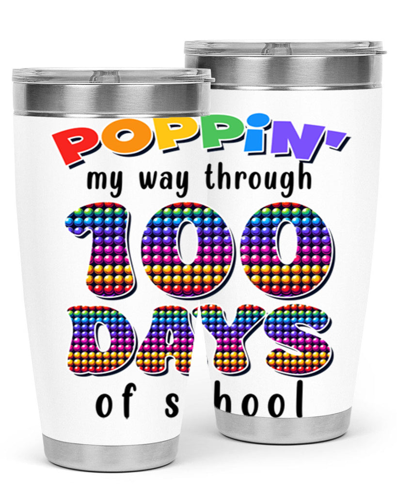 Poppin My Way Through 100 53#- 100 days of school- Tumbler