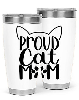 Pround Cat Mom Style 103#- cat- Tumbler