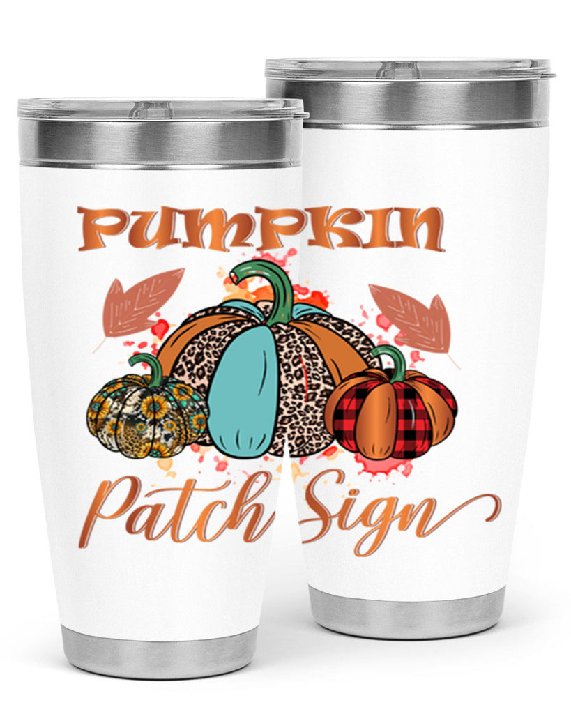 Pumpkin Patch Sign 530#- fall- Tumbler