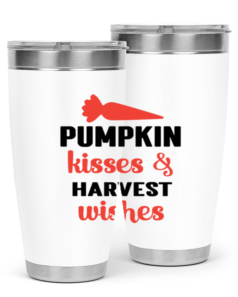 Pumpkin kisses harvest wishes 524#- fall- Tumbler