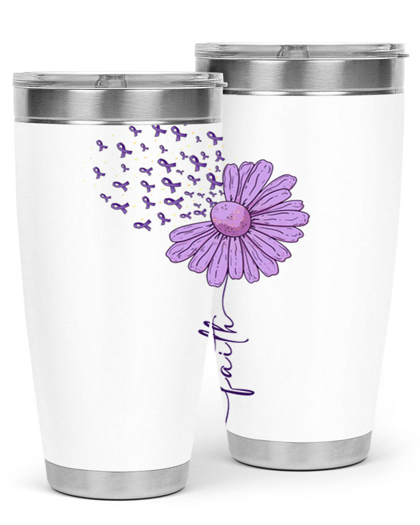 Purple Daisy Faith AlzheimerS Awareness 209#- alzheimers- Cotton Tank