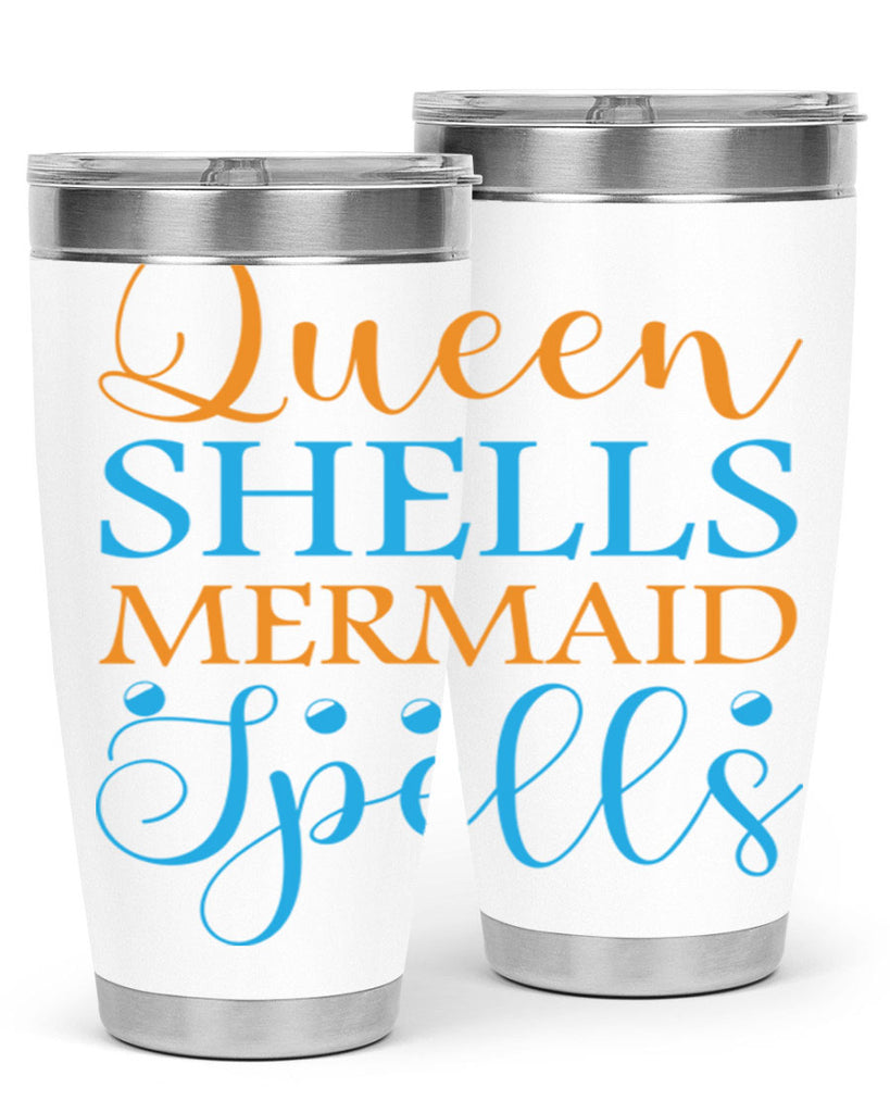 Queen Shells Mermaid Spells 546#- mermaid- Tumbler