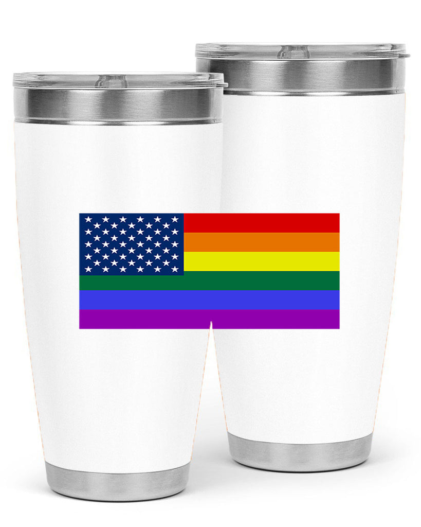 Rainbow american flag 11#- lgbt- Tumbler