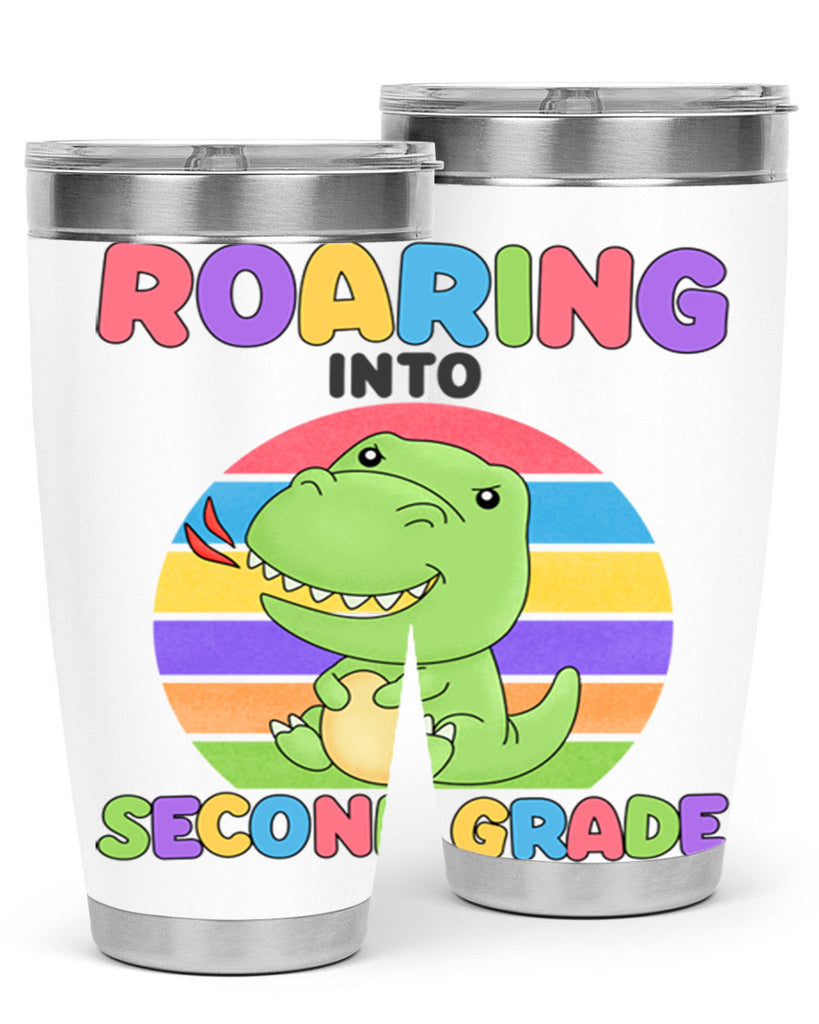 Roaring to 2nd Grade Trex 23#- second grade- Tumbler