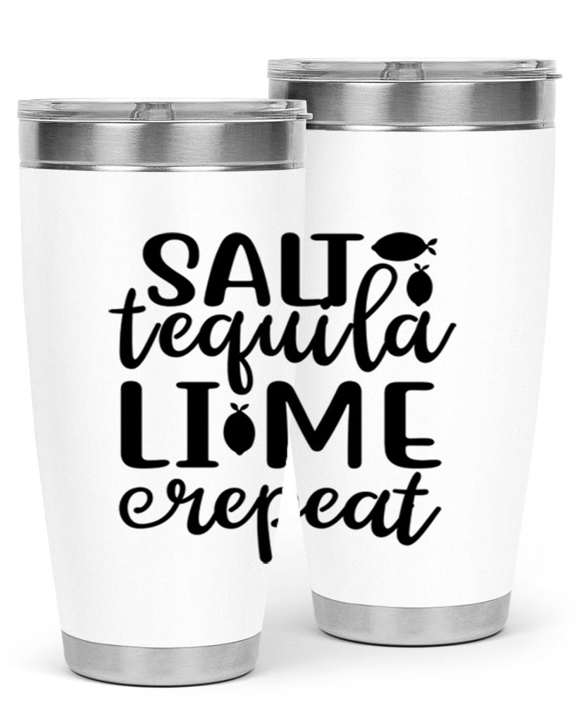 Salt tequila lime repeat 558#- mermaid- Tumbler