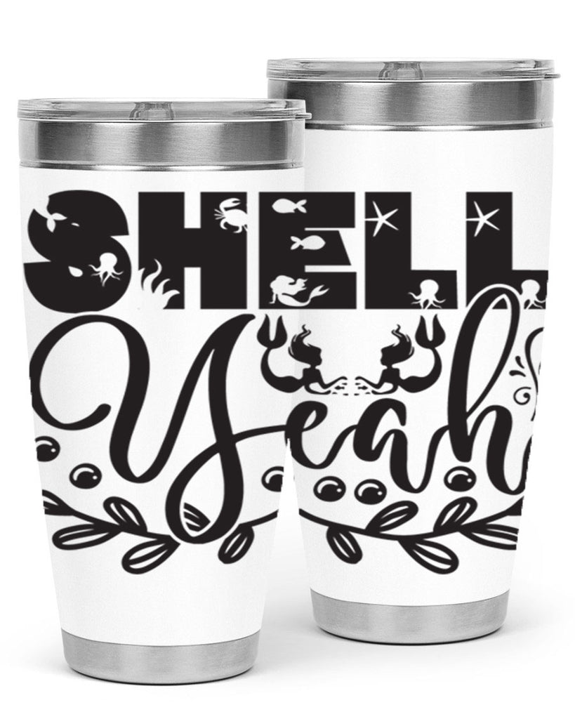 Shell yeah 595#- mermaid- Tumbler