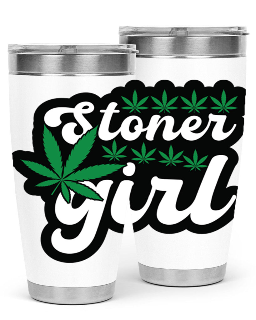 Stoner girl 263#- marijuana- Tumbler