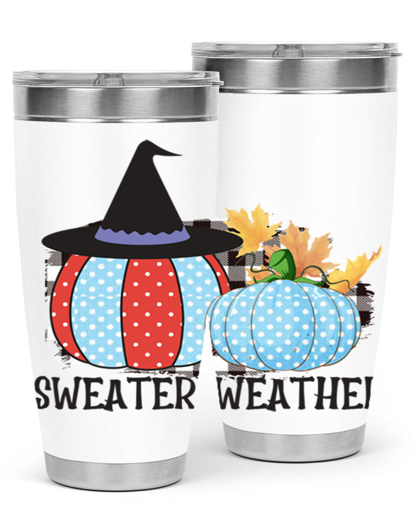 Sweater Weather Pumpkin Gnome 586#- fall- Tumbler
