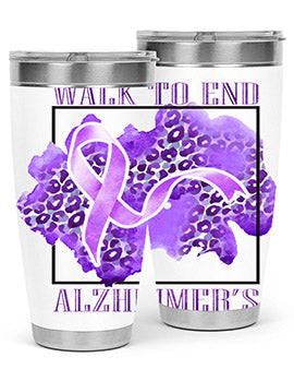 Walk o End AlzheimerS Purple Ribbon 220#- alzheimers- Cotton Tank