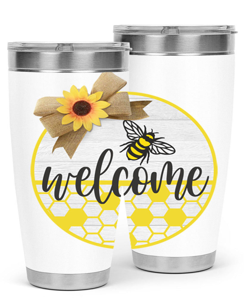 Welcome Bee and hive Mockup566#- spring- Tumbler