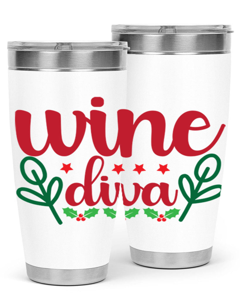 Wine Diva 482#- winter- Tumbler