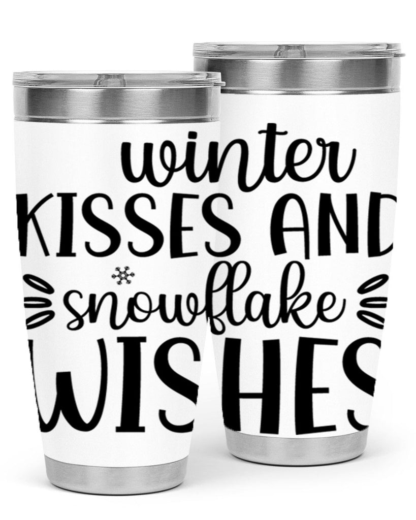 Winter Kisses And Snowflake Wishes517#- winter- Tumbler