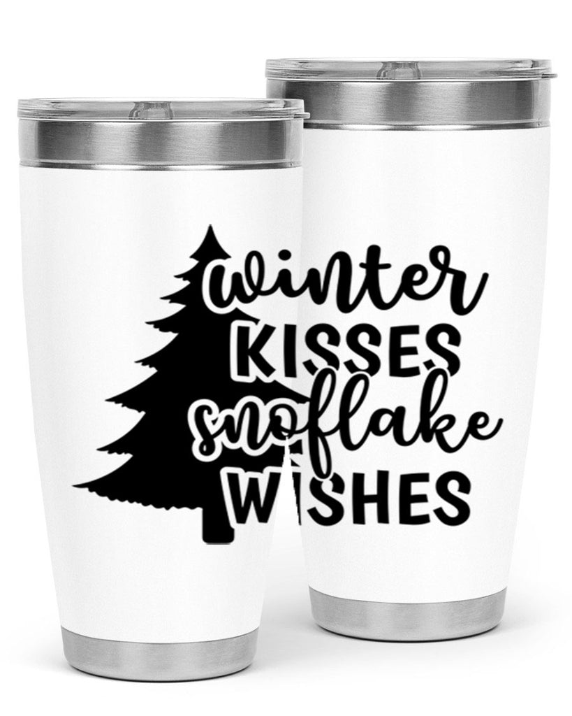 Winter Kisses Snoflake Wishes518#- winter- Tumbler