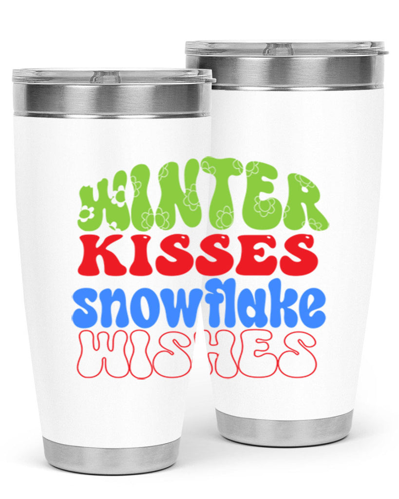 Winter kisses snowflake wishes 520#- winter- Tumbler