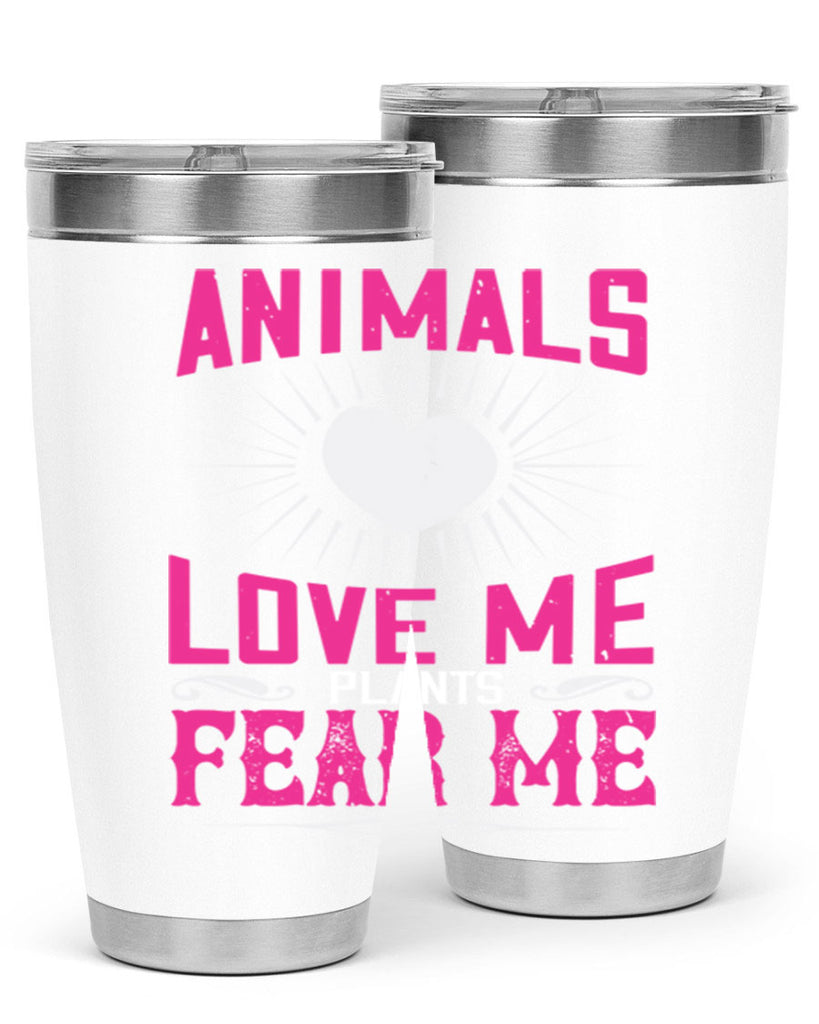 animals love me 102#- vegan- Tumbler