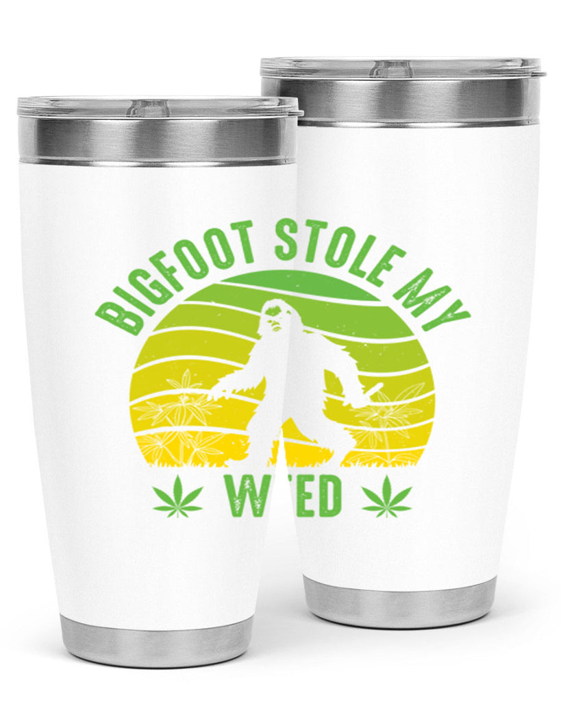 bigfoot stole my weed 15#- marijuana- Tumbler