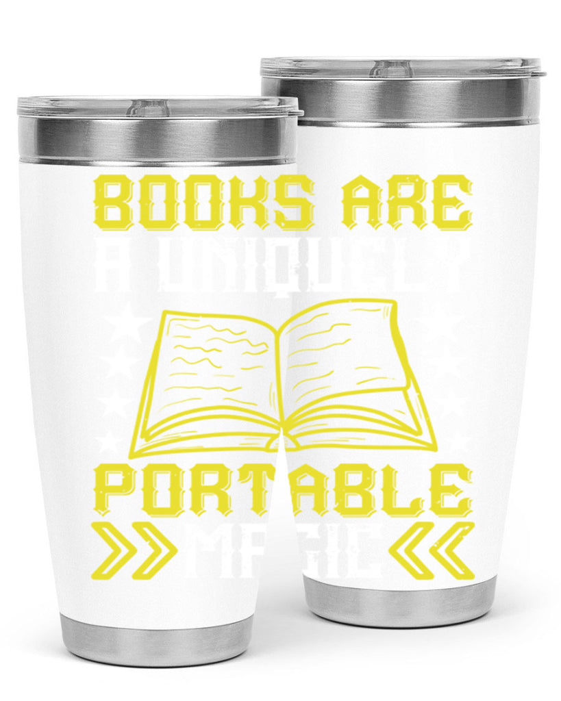 books are a uniquely portable magic 75#- reading- Tumbler