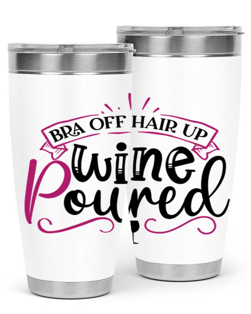 bra off hair up wine poured 206#- wine- Tumbler