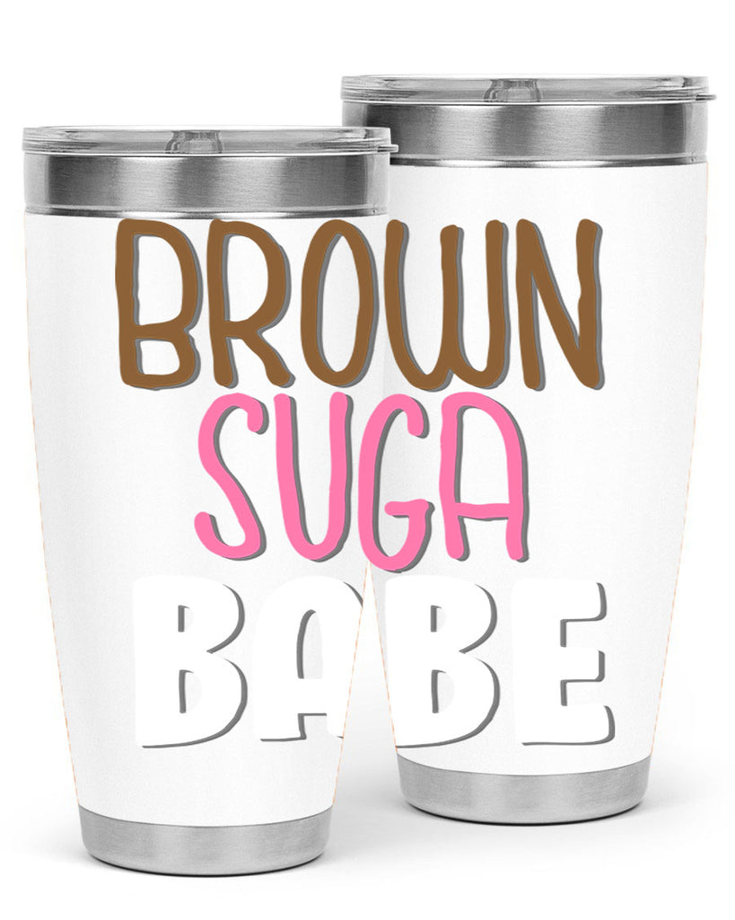 brown suga babe 190#- black words phrases- Cotton Tank