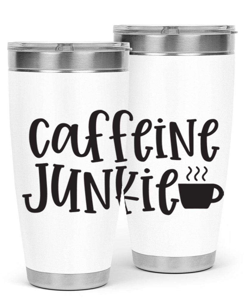 caffeine junkie 412#- mom- Tumbler