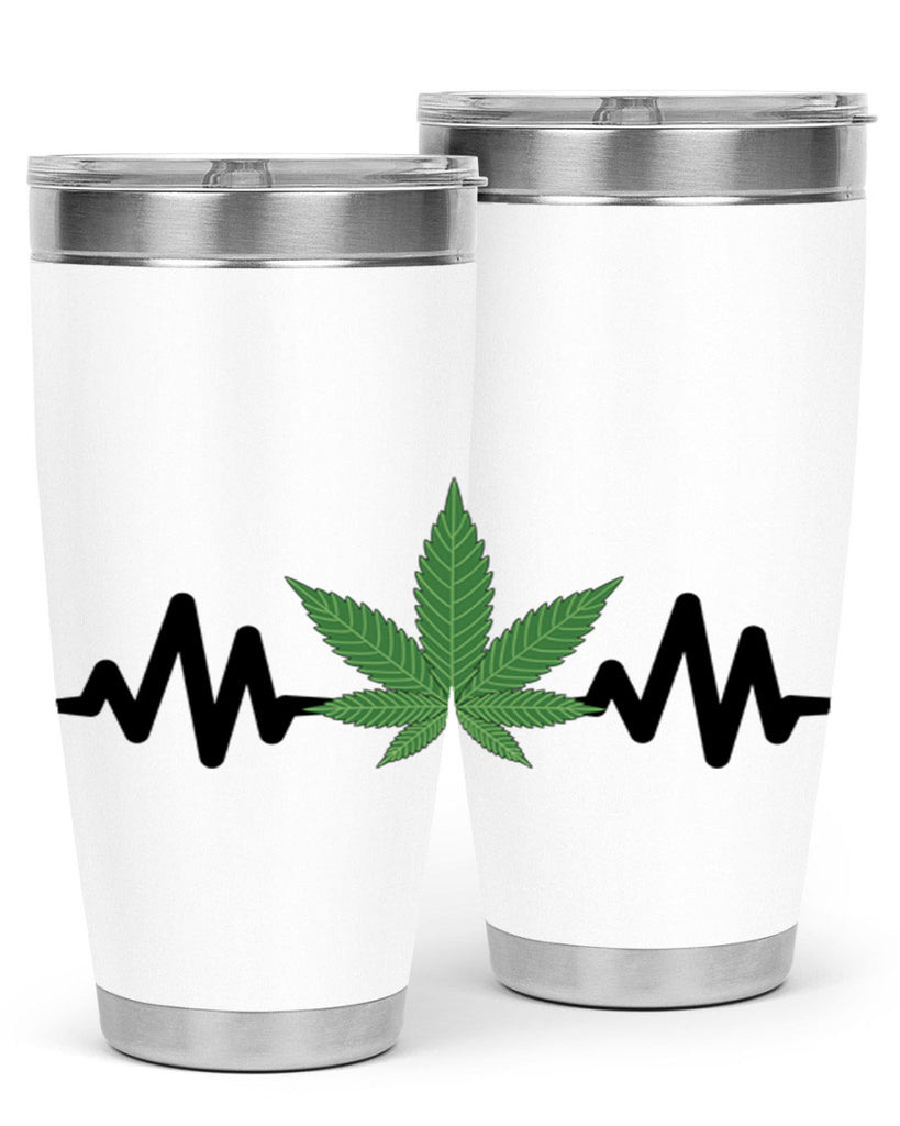 cannabis heartbeat 46#- marijuana- Tumbler