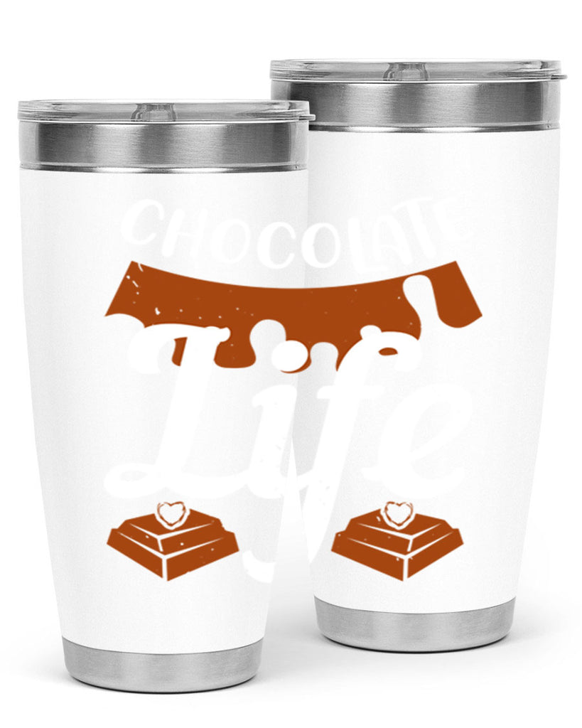 chocolate life 45#- chocolate- Tumbler