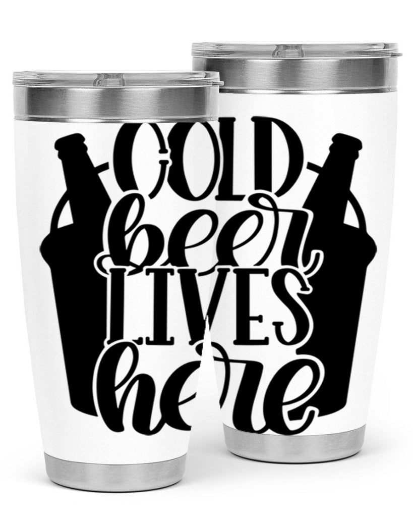 cold beer lives here 43#- beer- Tumbler