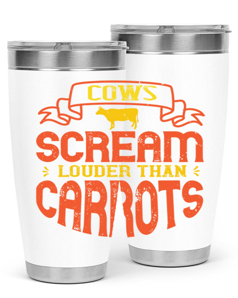 cows scream louder than carrots 71#- vegan- Tumbler