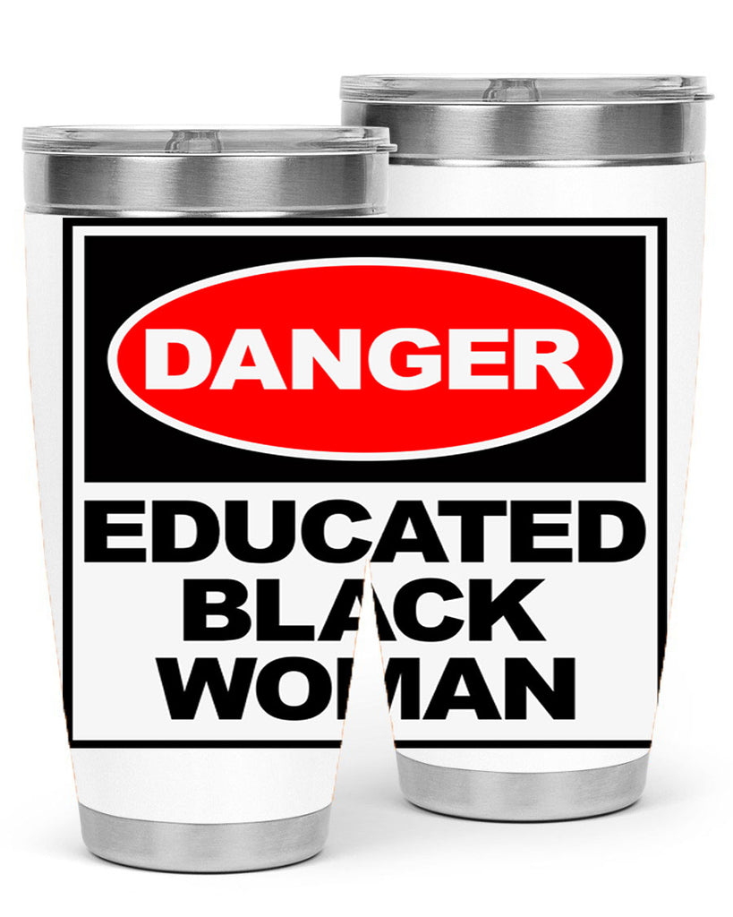 danger educated black  woman 176#- black words phrases- Cotton Tank