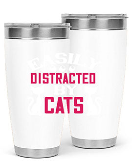 easily distracted by cats Style 46#- cat- Tumbler