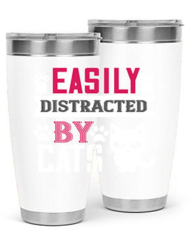 easily distracted by cats Style 47#- cat- Tumbler