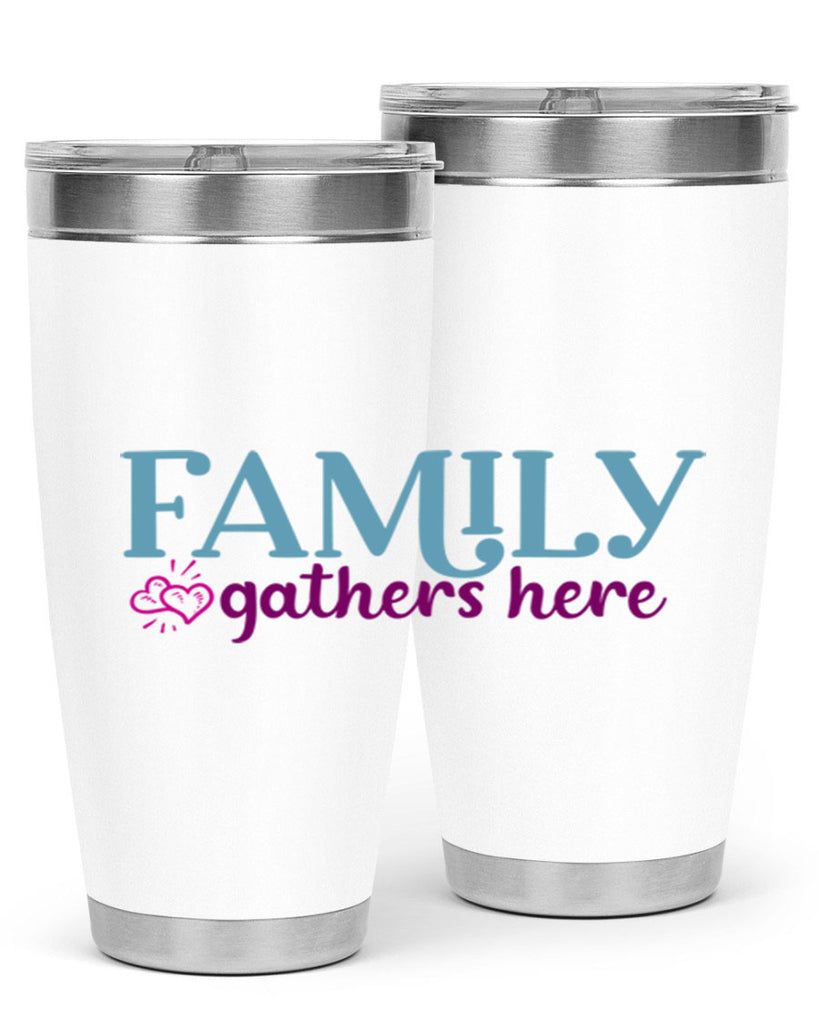 family gathers here 40#- family- Tumbler