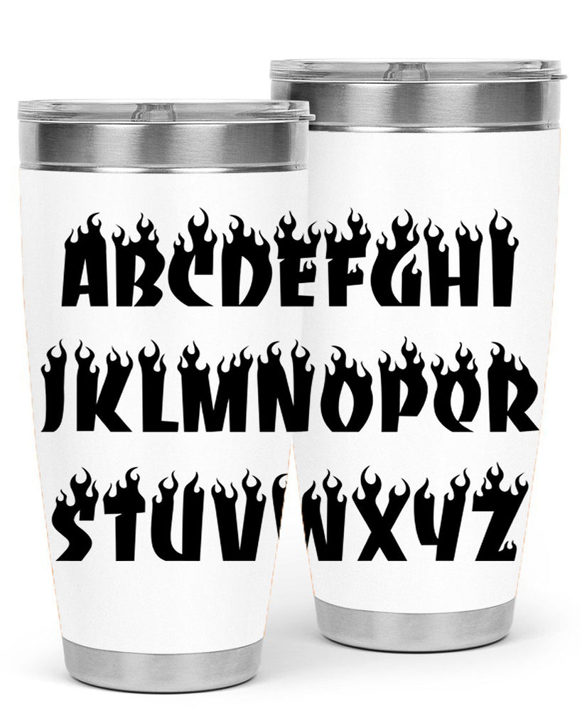 flame font 153#- black words phrases- Cotton Tank