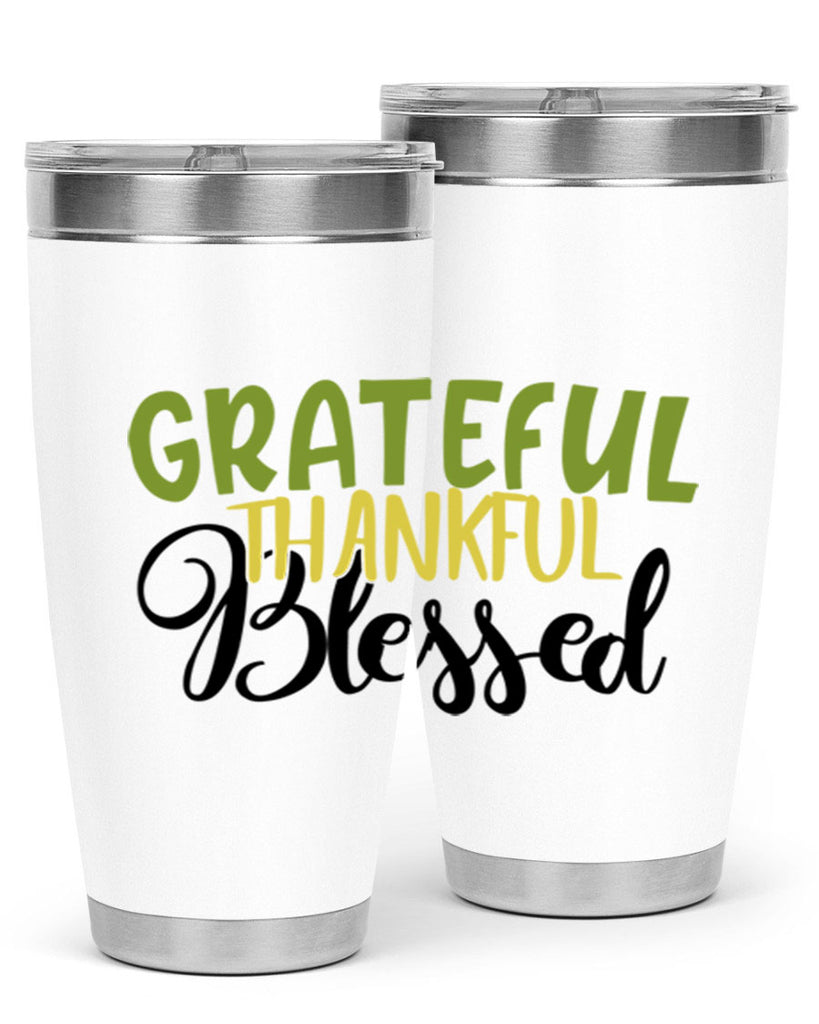 grateful thankful blessed 57#- thanksgiving- Tumbler