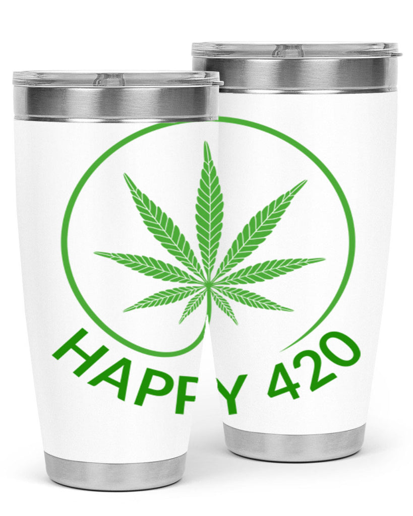 happy 420 100#- marijuana- Tumbler