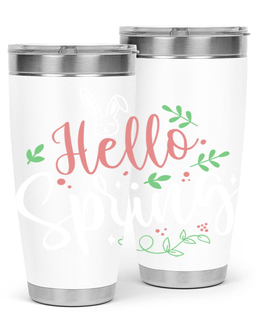 hello spring 77#- easter- Tumbler